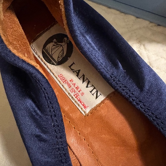 LANVIN Élégant Satin Ballerine Slippers with Jeweled Silk Tulle ~ EU 38.5 US 7.5 - Picture 15 of 16